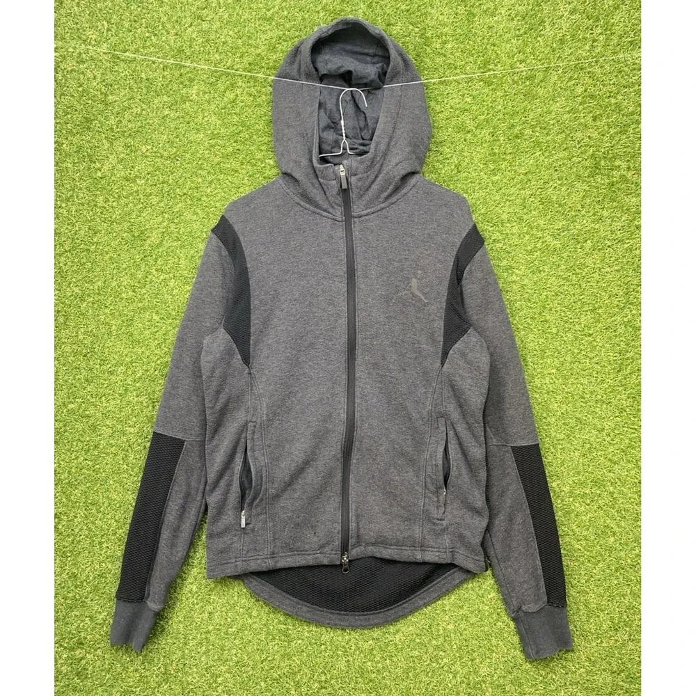 Jordan Hoodie Mens Medium Black Flight Athletic Y2K Sportswear Zip Up
